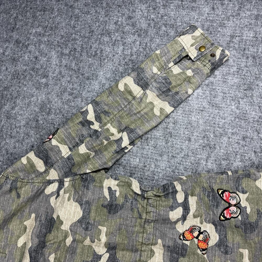 GAP Jacket Women XS Green Camo Butterfly Utility Military Grunge - Picture 15 of 16